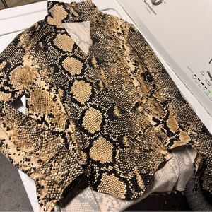 Snakeskin Print Women's long sleeve top soft and stretchy